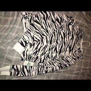 Zebra print hoodie